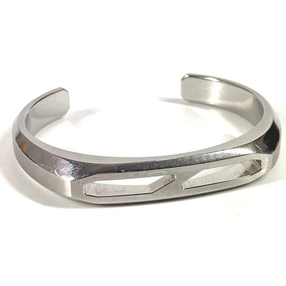 HERMES Delta Cuff Bangle Accessories Bangle SS Silver - Picture 1 of 10